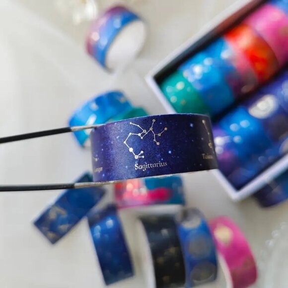 12pc Galactic Astrology Washi Tape Box Set - New in Box! - Picture 6 of 11